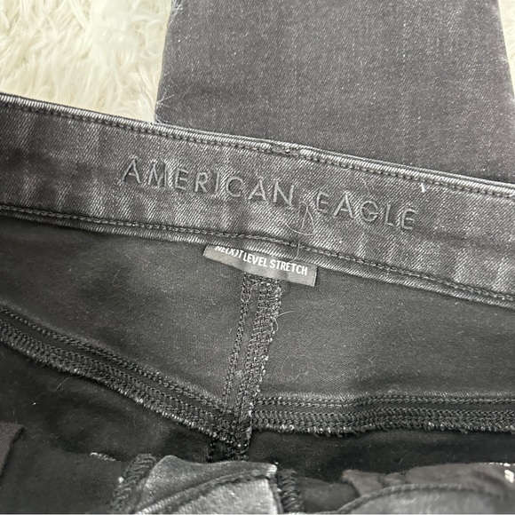 American Eagle Black Curvy Hi-Rise Jeggings 10 Short - Picture 6 of 7